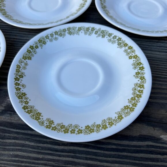 Vintage Corelle Spring Blossom Crazy Daisy Saucer 6-1/4" Flower Set Of 6 - Picture 2 of 6